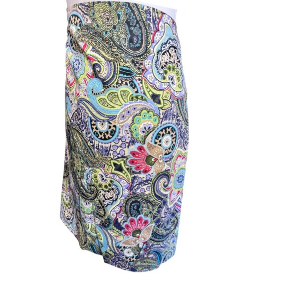 Talbots 16P Colorful Paisley Skirt With Back Zipper & Hook - Picture 6 of 9